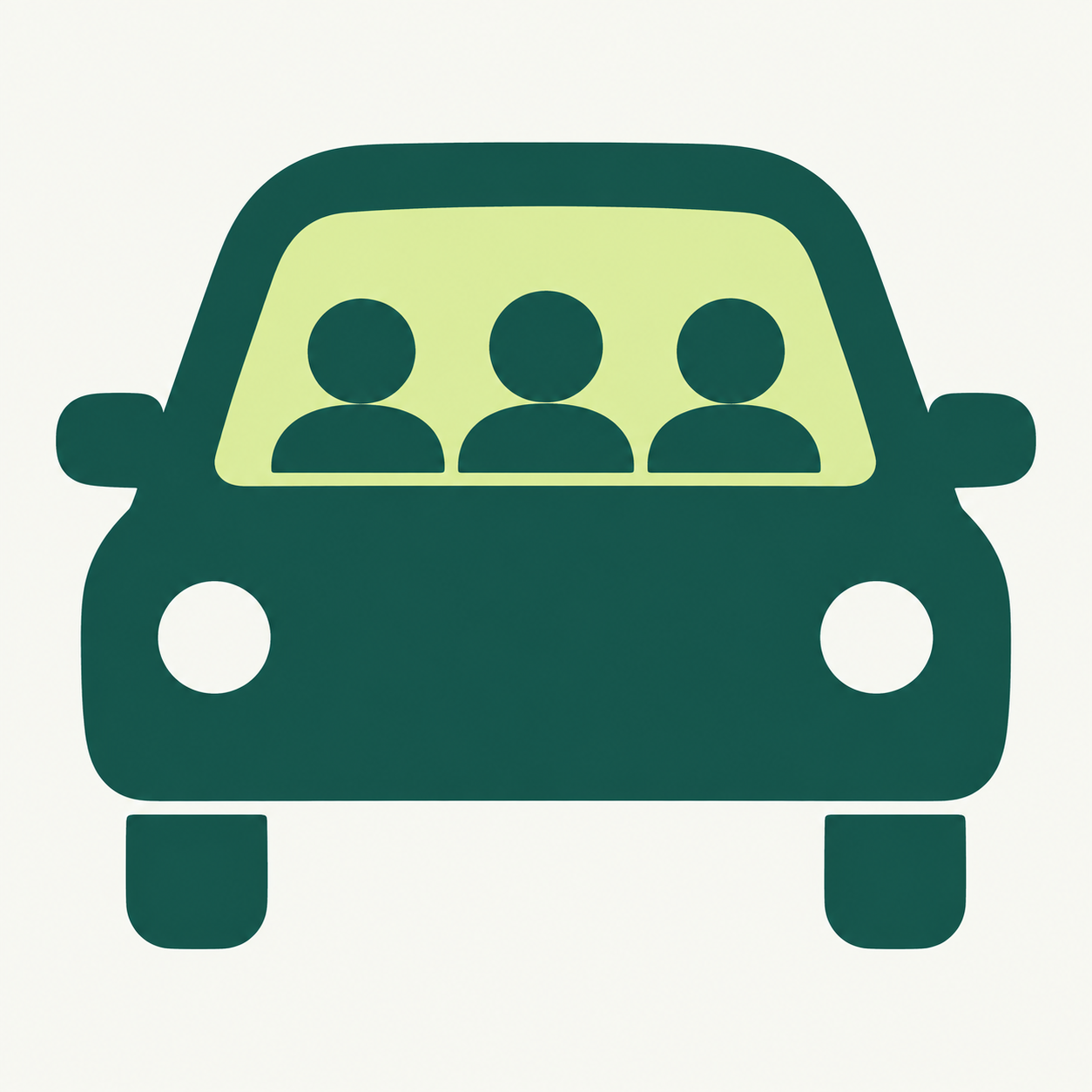 Car with three people